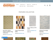 Tablet Screenshot of hemphillsrugs.com